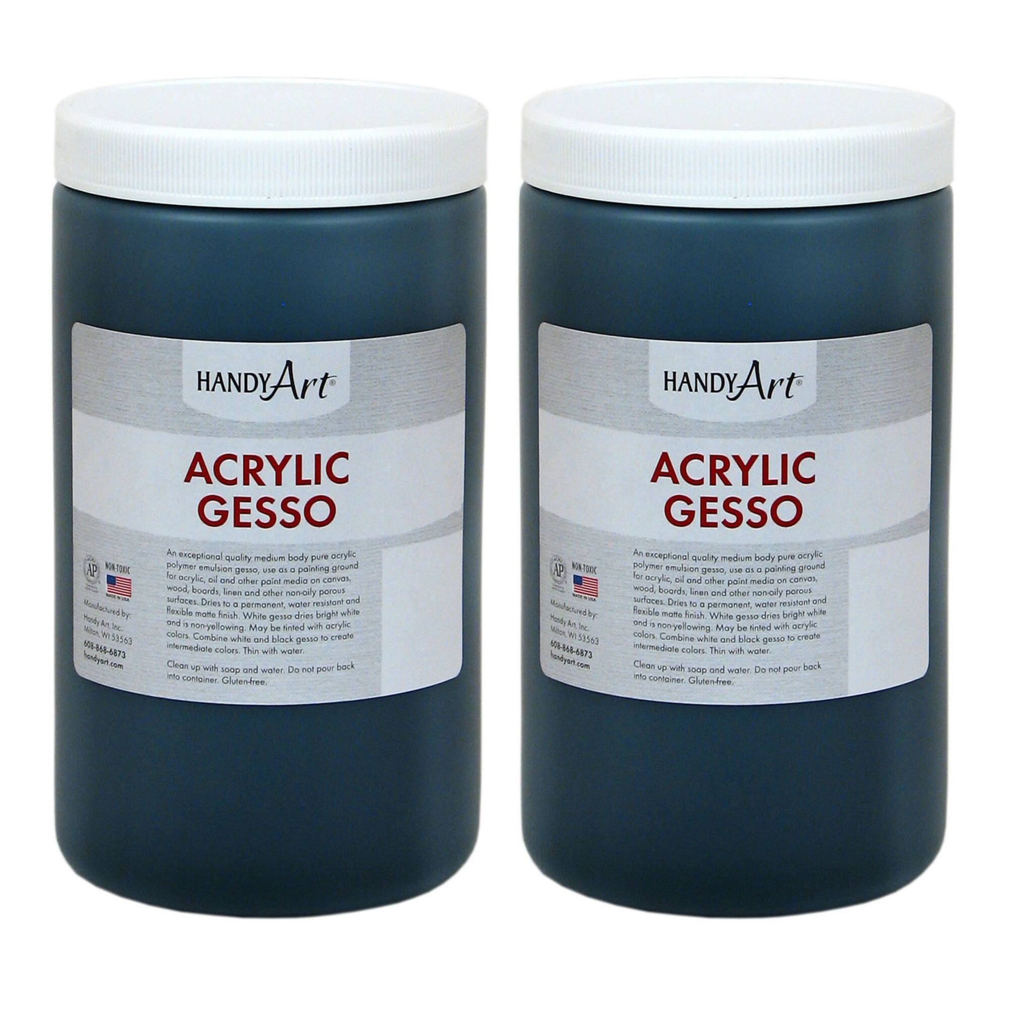 Handy Art® 32oz. Black Acrylic Gesso, 2ct.